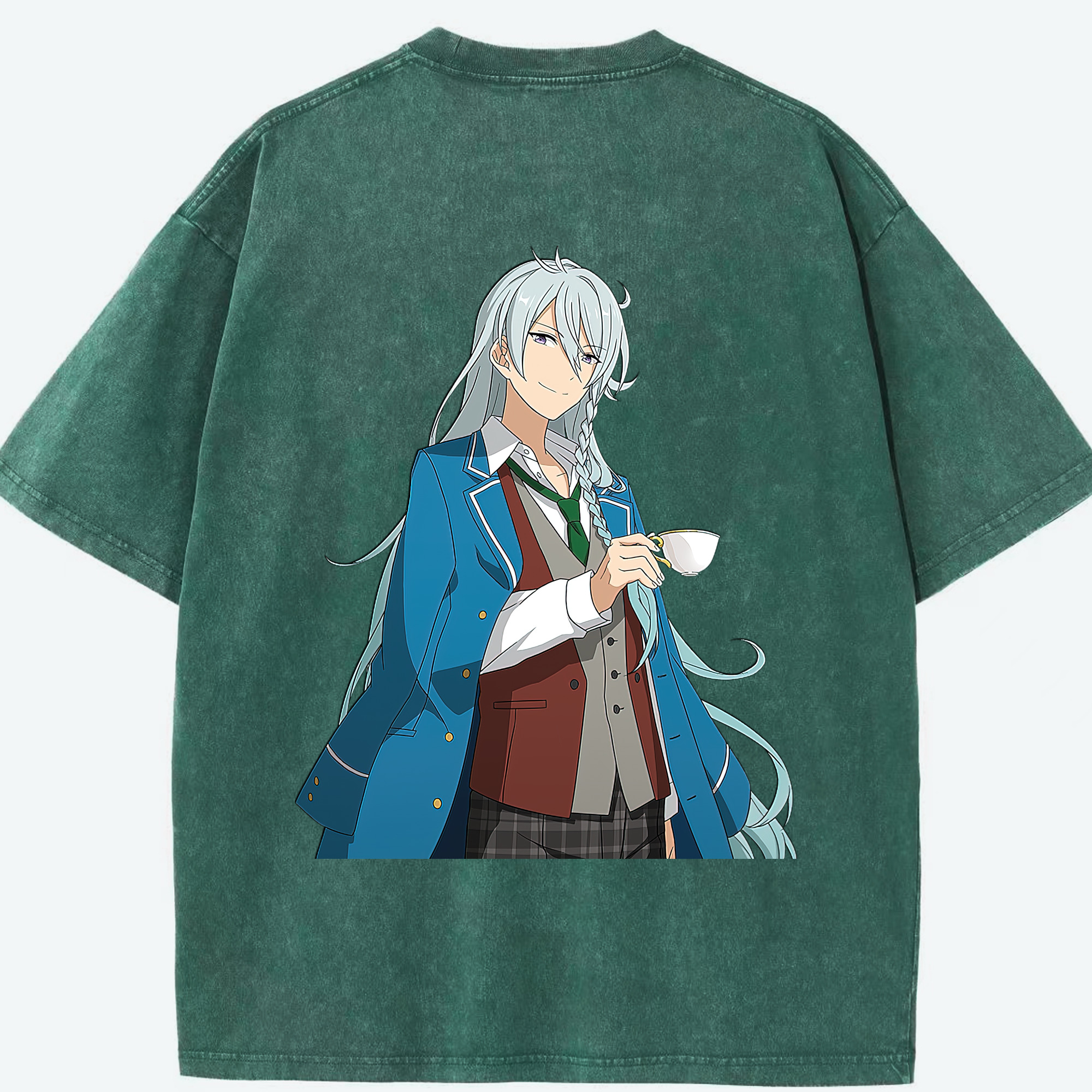 （画像用） あんさんぶるスターズ! Ensemble Stars 綿100% ヴィンテージ風 半袖Tシャツ（背面プリント）